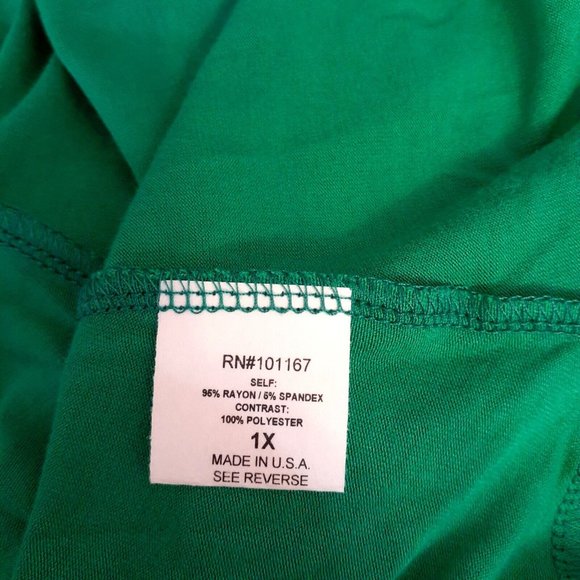 Kim & Cami  Sleeveless Top With Ruffle accents Green XL - Picture 4 of 10